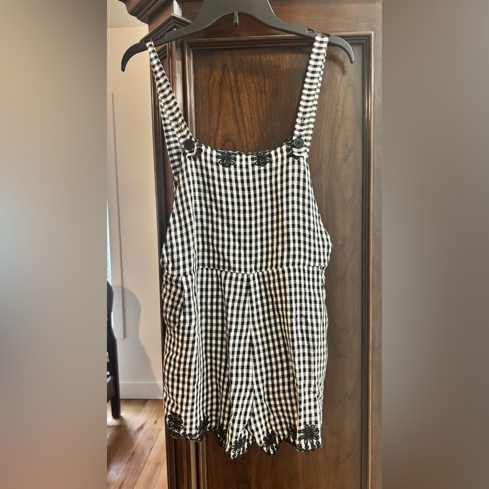 Beach Riot Checkered Overalls